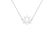 Collier Lotus argenté